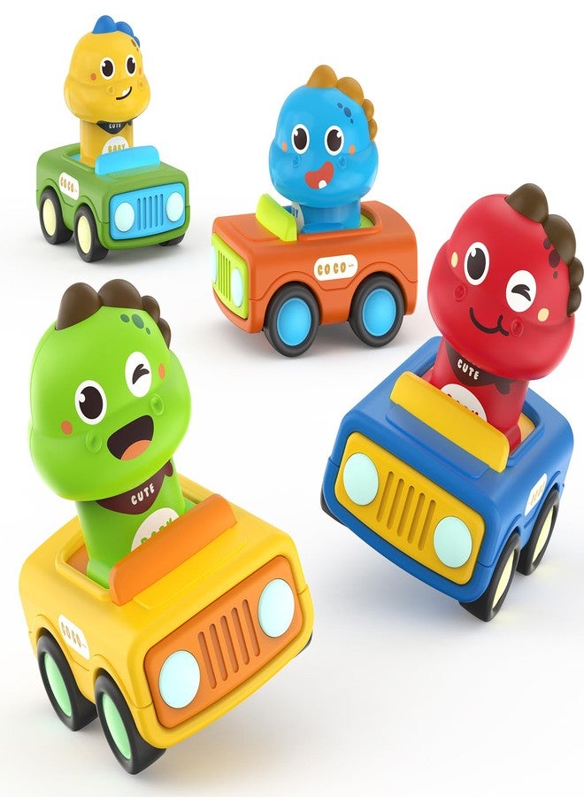 MOONTOY Car Toys for 1+ Year Old First Birthday Gifts for Boys,Press and Go Car Toys Baby Animal Racing Cars for Toddlers 1-3,Push Go Friction Car Toys Toys 12-18 Months Toddler Toys for One Year Old - Image 1